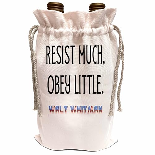 3dRose Walt Whitman quote. Resist much, obey little Wine Bag | Backpacks4Less