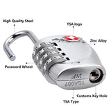 4 Dial Digit TSA Approved Travel Luggage Locks Combination for Suitcases (Silver - 4pack)