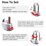 4 Dial Digit TSA Approved Travel Luggage Locks Combination for Suitcases (Silver - 4pack)