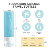 4 Pack Travel Bottles,Leak Proof TSA Approved Travel Size Containers (60ML 5PACK)