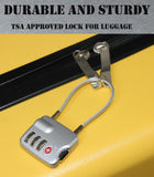 4 Pack TSA Approved Luggage Lock for Suitcases, Backpack, and Baggage with Zinc Alloy Body