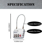 4 Pack TSA Approved Luggage Lock for Suitcases, Backpack, and Baggage with Zinc Alloy Body