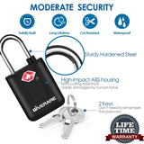 4 Pack TSA Approved Travel Luggage Locks with Keys, Keyed Suitcase Padlock, Zipper Small Locks, TSA Accepted Compatible Padlocks for Suitcase, Backpack, Gym Locker, Jewelry Box, Anti Theft - Black
