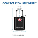 4 Pack TSA Approved Travel Luggage Locks with Keys, Keyed Suitcase Padlock, Zipper Small Locks, TSA Accepted Compatible Padlocks for Suitcase, Backpack, Gym Locker, Jewelry Box, Anti Theft - Black