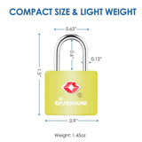 4 Pack TSA Approved Travel Luggage Locks with Keys, Solid Brass Copper Keyed Padlock, ABS Plastic Covered Small Locks for Suitcase, Backpack, Gym Locker, Jewelry Box - by GIVERARE