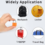 4 Pcs Suitcase Locks with Keys Multicolor Mini Keyed Padlock Febwind Metal Padlock Luggage Padlocks Plastic - Covered Copper Keyed Padlock for Suitcase, Backpack, Boxes, Laptop Bag