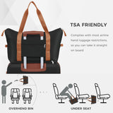 4 - Piece Luggage Set, Suitcase with TSA Lock Travel Duffel Bag Wet - Dry Toiletry Bag, Black