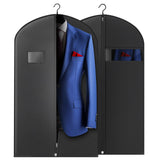 40 - inch Garment Bags for Travel, Garment Bags for Hanging Clothes with Zipper and Visible Transparent Window, 2 Pack，Black
