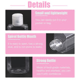 40 Pack 2 Oz Plastic Refillable Bottles with Flip Cap, Travel Size Bottles, Reusable Containers for Business Trip, Outdoor Camping