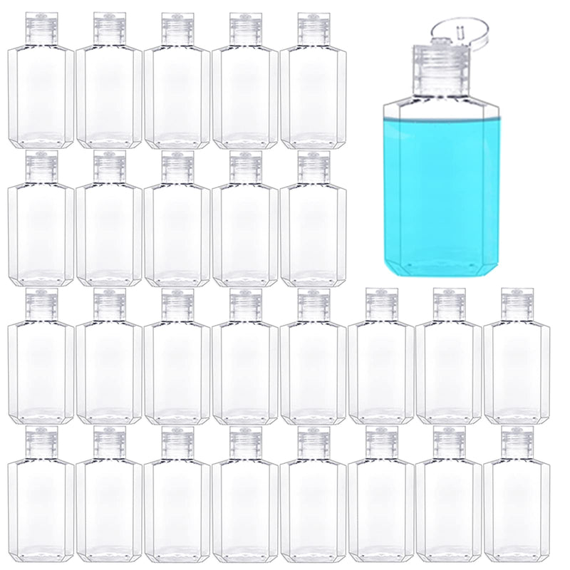40 Pack 2 Oz Plastic Refillable Bottles with Flip Cap, Travel Size Bottles, Reusable Containers for Business Trip, Outdoor Camping | Backpacks4Less