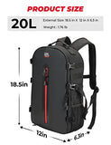 KEMIMOTO Motorcycle Helmet Backpack, 20L Storage Bag with Expandable Hidden Net for Full Face Helmet, Riding & Daily Commute Gift for Men
