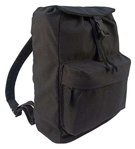 Rothco Canvas Daypack – Heavy-Duty Cotton Canvas Backpack for Hiking, Camping, Traveling, and Daily Use – 34L Capacity, Black