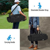 Disc Golf Storage Bag 25 X 10.2 X 10.2 Inch Large Capacity Can Hold 36+ Discs with 3 Dividers and Multi Side Pockets, Black