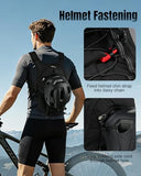 Outplea Small Hiking Backpack with 3D Sponge Backpanel for Men Women, 15L Waterproof Lightweight Cycling Backpack with Chest Strap & Helmet Buckle & Hanging Loop for MTB Biking Jogging, Black
