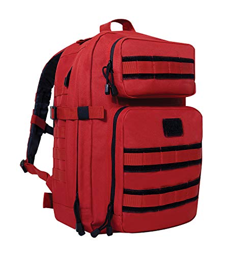 Rothco Fast Mover Tactical Backpack - Outdoor Hiking Pack for EDC Essential Gear (Red)