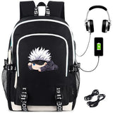 Roffatide Anime Gojo Satoru Laptop Backpack with USB Charging Port & Headphone Port