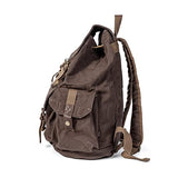 GOOTIUM 21101KA-S Specially High Density Thick Canvas Backpack Rucksack, Coffee, Small