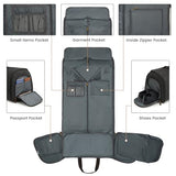 S-ZONE Garment Bag for Travel Carry on Duffle Bag for Men Travel Convertible Suit Bags Carry on Luggage Hanging Suitcase Travel Bag with Toiletry Bag, Black, 50l, Travel Garment Bag