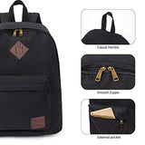 seemeroad Canvas Laptop Backpack Durable Rucksack Travel Notebook Bag School Backpack Bookbag for Men Women Black Factory Directly