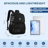 QIXIHU Mesh Backpack for Girls Boys Kids, Heavy Duty Mesh Bookbag, Net Backpack See Through for School,Beach,Swimming,Work,Travel (Black)