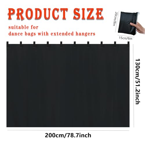 Privacy Curtain for Dance Bag with Garment Rack Portable Changing Room with Storage Bag Dance Competition Must Haves Accessories, Camping, Backstage(78.7'' x 51.2'')