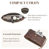 S-ZONE Leather Crossbody Bags for Women Small Bag Phone Purse RFID Blocking Clutch Purses Convertible Wristlet with 2 Straps
