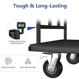 Luggage Cart,Heavy-Duty Steel Luggage Trolley with 360°Silent Wheels,1100LBS Load Hand Truck,Anti-Collision Strip for Hotel Bellman,Airport & Resort Use,Smooth-Rolling Platform Dolly