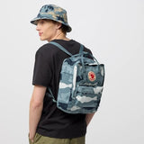Fjällräven Kanken Graphics Backpack - Water-Resistant Exterior, Graphic Design - School, Travel, Nimbus Blue-Hidden Animals, One Size
