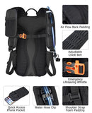 NOOLA Hydration Hiking Backpack with 3L Water Bladder - 25L Water Backpack for Cycling, Running, Biking - Lightweight Hiking Pack Bag with Rain Cover, Phone Holder and Trekking Pole Holders, Black