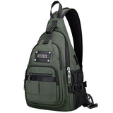WITZMAN Sling Bag for Men Casual Crossbody Bag with USB Charging Port