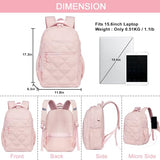 Bluboon Backpack for Women 15.6 Inch Laptop Bookbag College School Backpack Girls Schoolbag Compartment Daypack for Business Travel