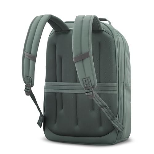 Samsonite Elevation Plus Backpack - Recyclex® RPET Body Fabric With Quick-Access Stash Pocket - Expands 1.5inches - AirTag™ Holder - Laptop Pouch - Cypress Green