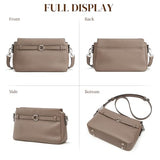 S-ZONE Genuine Leather Crossbody Bags for Women Small Leather Purse Cross Body Soft Shoulder Handbag Trendy