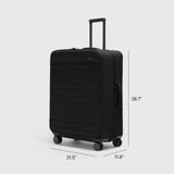 Away Softside Large Checked Suitcase, 29 Inch Expandable Luggage For Men & Women, Durable Nylon Exterior, TSA Approved Lock, Ideal For Trips 2+ Weeks, Jet Black