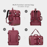 WITZMAN Canvas Travel Backpack for Women Large Laptop Backpack Fits 16 Inch