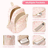 jingyuKJ Coquette Bow Backpack - Cute Kawaii Backpack Set Aesthetic Daypack Coquette Rucksack (A01 Bow Pink)