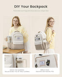 LOVEVOOK Laptop Backpack for Women & Teens with 40oz Cup Buckle, 15.6" Computer Backpack for School, College, Work & Weekend, Gift for Her