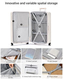 Hanke 29 Inch Plus Expandable Luggage Large Suitcases with Wheels,Checked Luggage Hard Shell Suitcases, PC Trunk Luggage Extra Large Suitcase with Lock for Women Men(Ivory White)