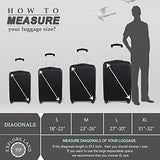 Explore Land Travel Luggage Cover Suitcase Protector Fits 31-32 Inch Case (Black, XL)