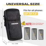 Hikeen X-Pac Backpack Strap Pouch for Smartphone, Weatherproof Durable Tactical Molle Phone Pouch with Carabiner, Molle Backpack Phone Holder Fit Outdoor/Hiking/Climbing 2pcs