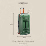 Jeep JH003B Hardside Expandable Luggage with Two Wheels, Elm Green, Checked-Large 30 Inch