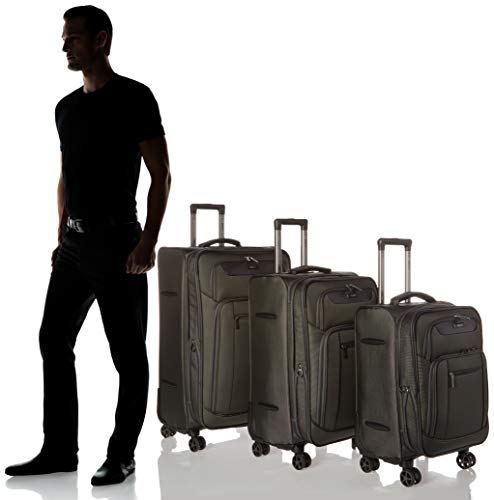 Dejuno Executive 3-Piece Spinner Luggage Set With USB Port - Grey