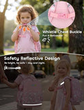 VASCHY Corduroy Kids Backpack for Boys Girls 3-6 Yrs, Toddler Backpack for Preschool Kindergarten, Cute Schoolbag for Daycare - Pink Unicorn