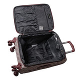 Steve Madden Designer Luggage Collection - 3 Piece Softside Expandable Lightweight Spinner Suitcase Set - Travel Set includes 20 Inch Carry on, 24 Inch & 28-Inch Checked Suitcases (Chalet Pink)