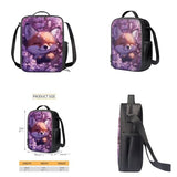 ELEDIZI Cherry Blossom Fox Backpack for Girls Kids Backpack with Lunch Box Water Bottle Holder with Strap and Pencil Pouch 4PCS Bookbag with Front Pocket for School 17" Sturdy Elementary School Bag