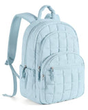 BAGSMART College Laptop Backpack, Travel Backpack for Women, Quilted Casual Daypack, Water-Resistant Bookbag for 15.6 Inch Laptop, Sky Blue
