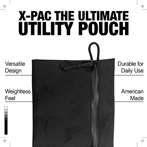 DEFY Project X-Pac Travel Pouch | Lightweight Nylon Organizer Pouch For Accessories | Premium Tech Wallet | Water Repellent Travel Organizer (Large, Black)