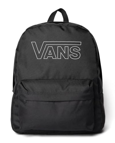 Vans Old Skool Flying V Backpack - Everyday Laptop Bag, 15" Computer Sleeve, Bottle Pockets, 2 Compartments, Organizer Panel, Black, One Size