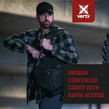 Vertx Urban Ghost Tactical Backpack (20L) – Durable Ripstop CCW Carry Pack with Rapid Access Tab, Lockable Zippers, Shock Cord - One Size