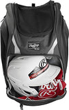 Rawlings | LEGION Backpack Equipment Bag | Baseball & Softball | Grey/Black